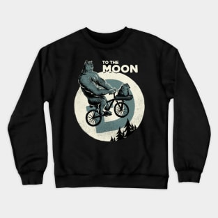 Dogecoin - To The Moon | Funny shiba inu doge flying to the moon Crewneck Sweatshirt